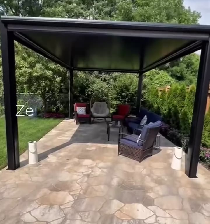 ACURA Q27 pergola 6&nbsp;×&nbsp;4 m with 4 zip screens